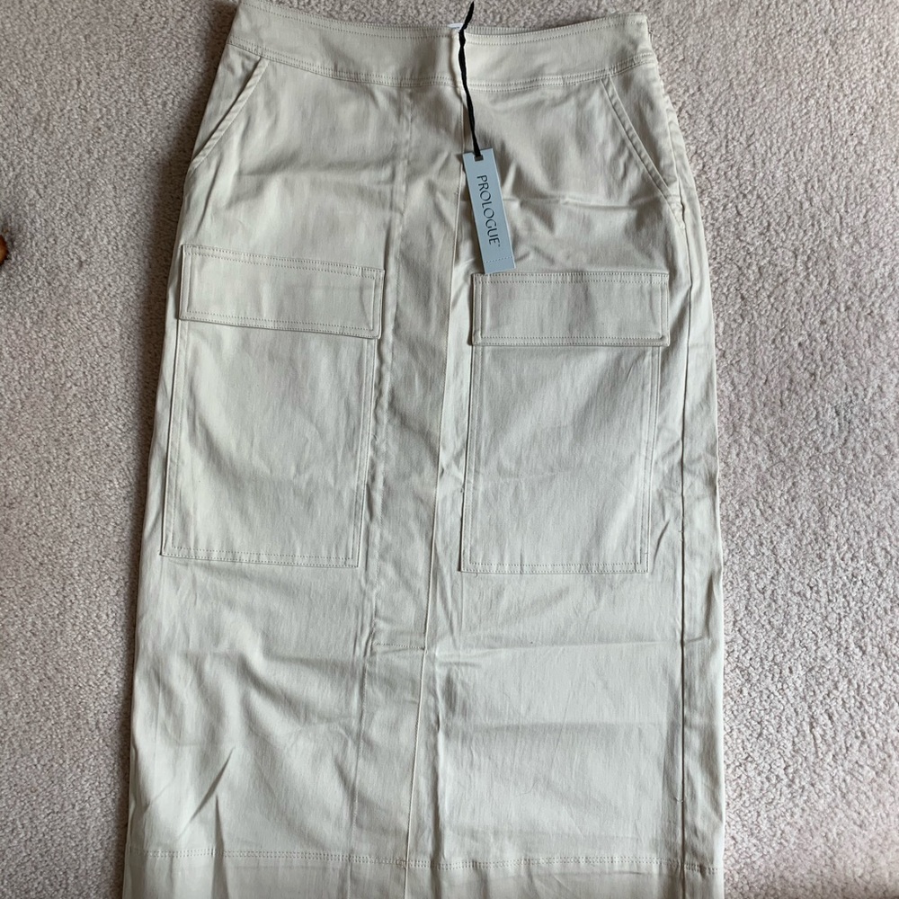 Prologue beige midi-skirt